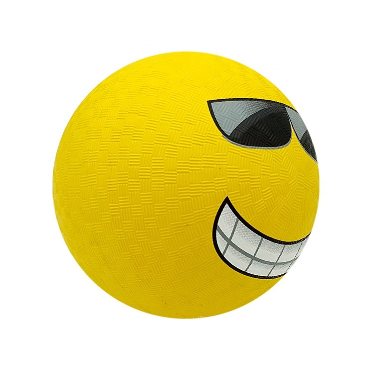 Rutschfestes Smiley Face Rubber Bounce Ball-mehrfunktionaleswiederverwendbares